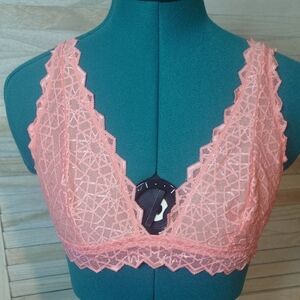 Cosabella Lace Bralette in Coral